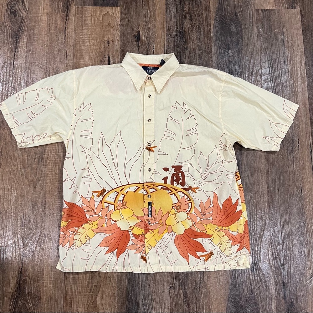 RARE VINTAGE 90’s Y2K WU WEAR Jeans XL Extra Large HipHop Rap Hawaiian Shirt